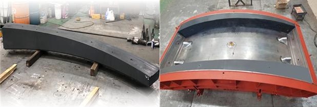 TBM 세그먼트 거푸집 내부에 3D프린팅으로 제작한 채움재를 적용한 사진 TBM 세그먼트 거푸집 내부에 3D프린팅으로 제작한 채움재를 적용한 사진